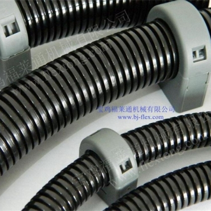 福莱通机器人线路紧固夹 圆管带盖固定座 波纹管固定支架批发