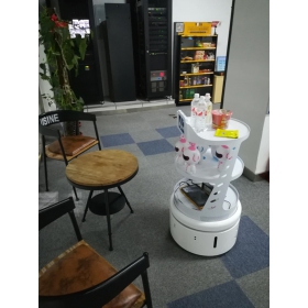 餐厅传菜送餐机器人 智能服务员 多层餐车