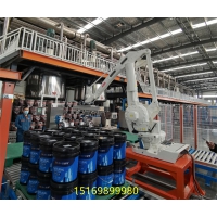 油桶小桶码垛机，塑料桶涂料桶码桶码垛机器人