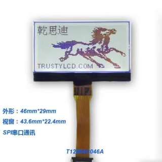 1.9寸屏幕DFSTN全透SPI串口显示屏12864液晶模块